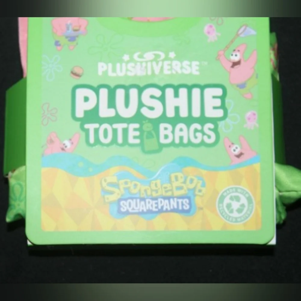 New Teeturtle SpongeBob SquarePants Patrick Plushiverse Plushie Tote Bag